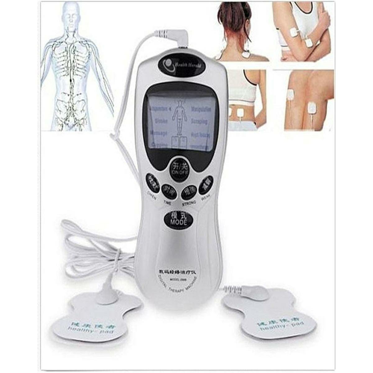 Professional Electrotherapy TENS/EMS Unit – Complete Therapy Kit with Carry Case