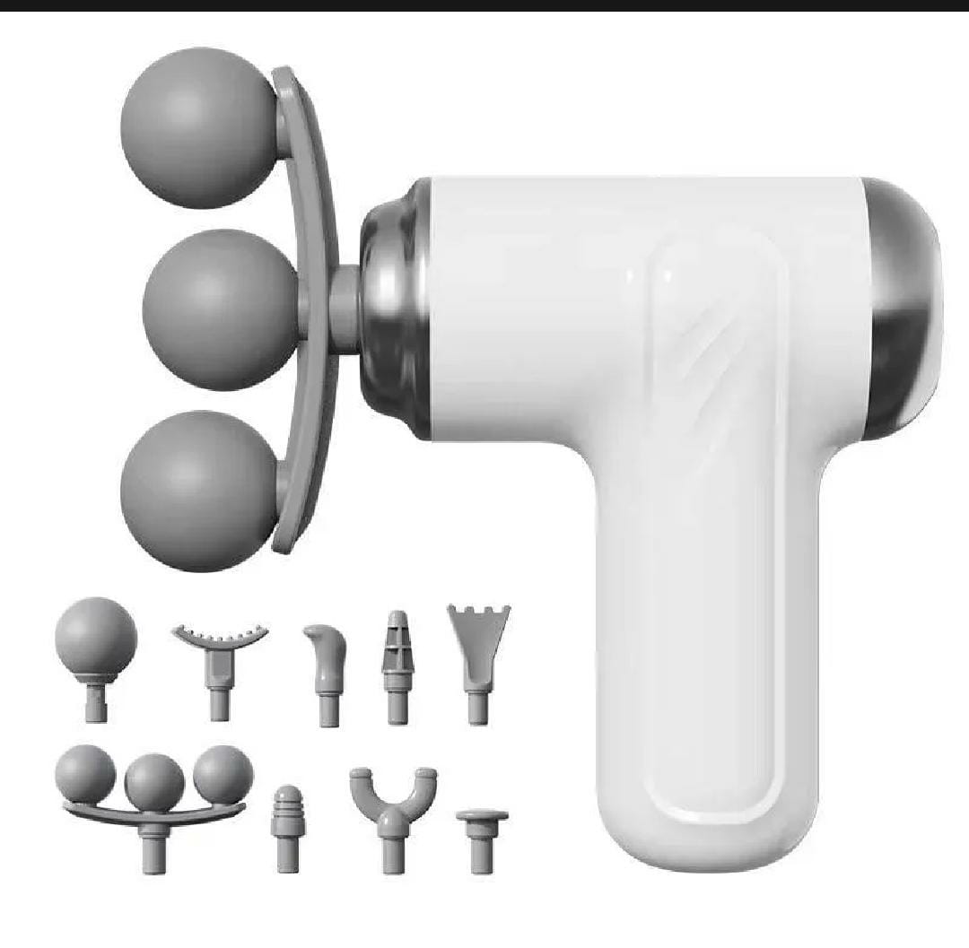 Multi-Head Massage Gun – Percussion Muscle Massager with Attachments