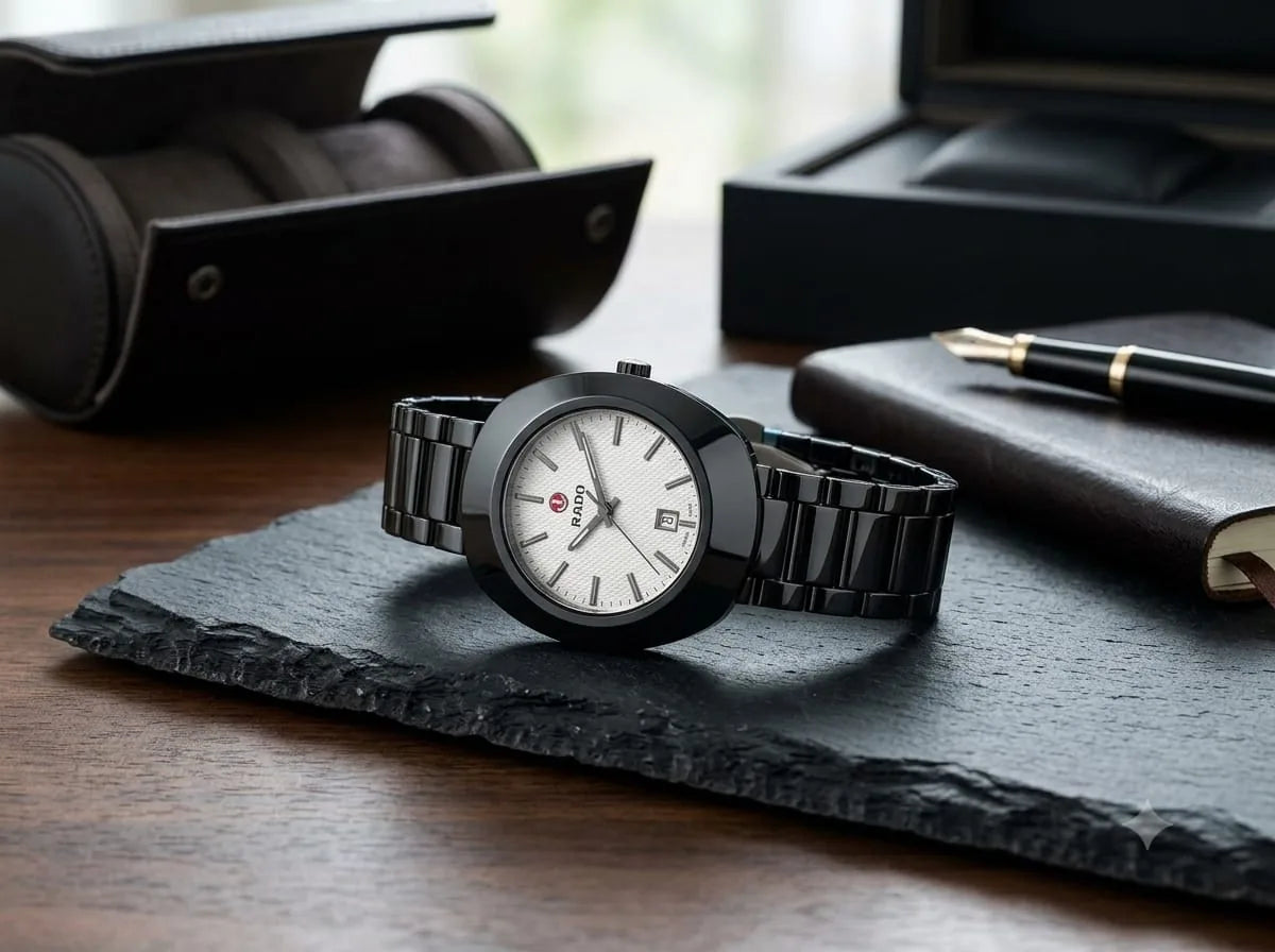 Black Bracelet White Dial Watch – Modern Classic