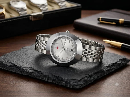 Silver White Dial Watch – Multi-Link Bracelet