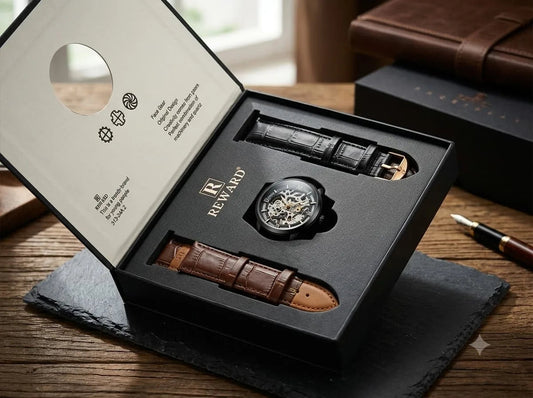 Skeleton Watch Gift Set – Interchangeable Straps