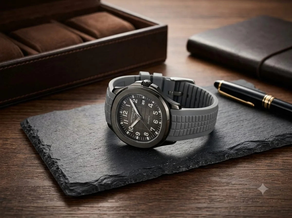 Sport Arabic Dial Watch – Rubber Strap, 4 Colors - Gray